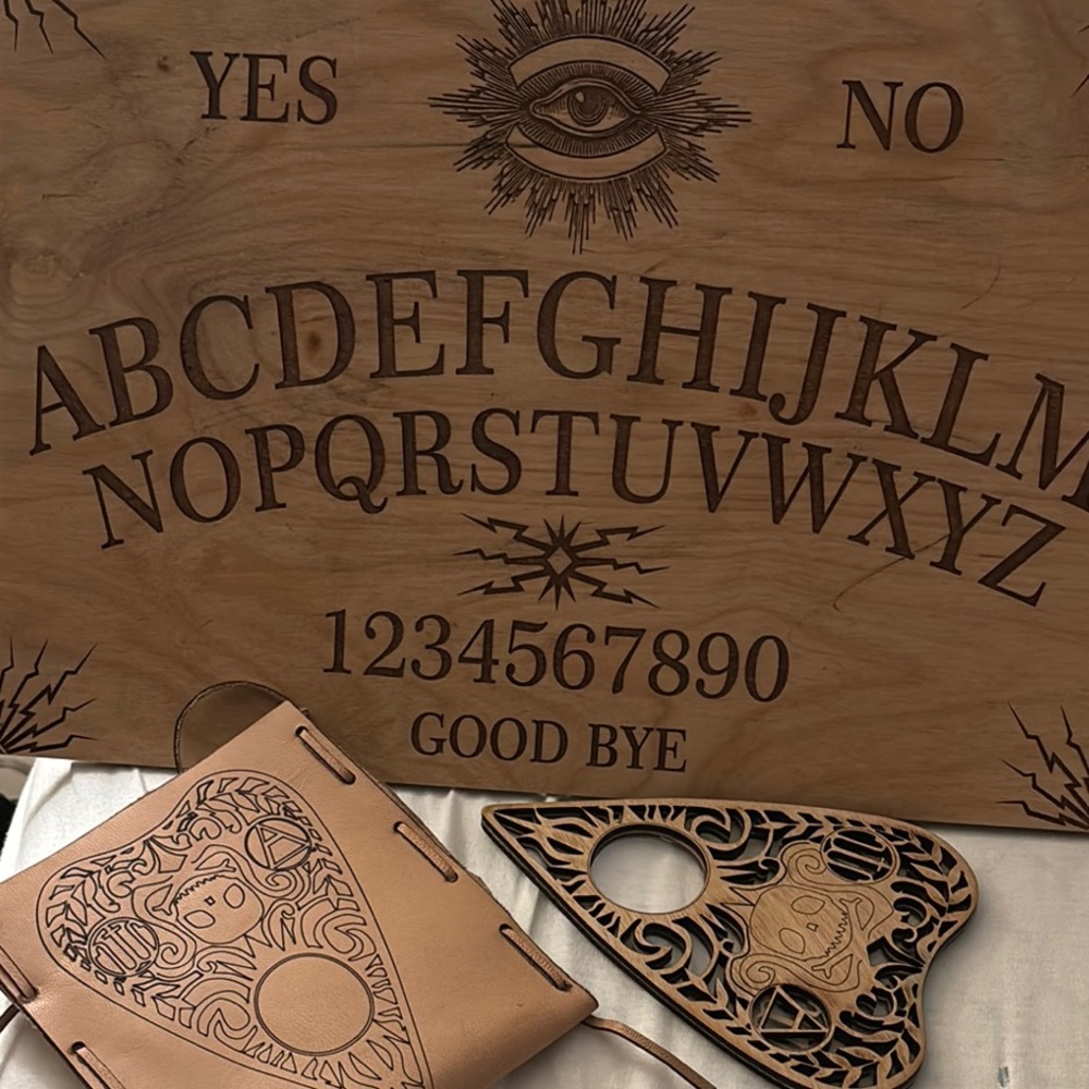 Wooden Ouija Board Set with Planchette